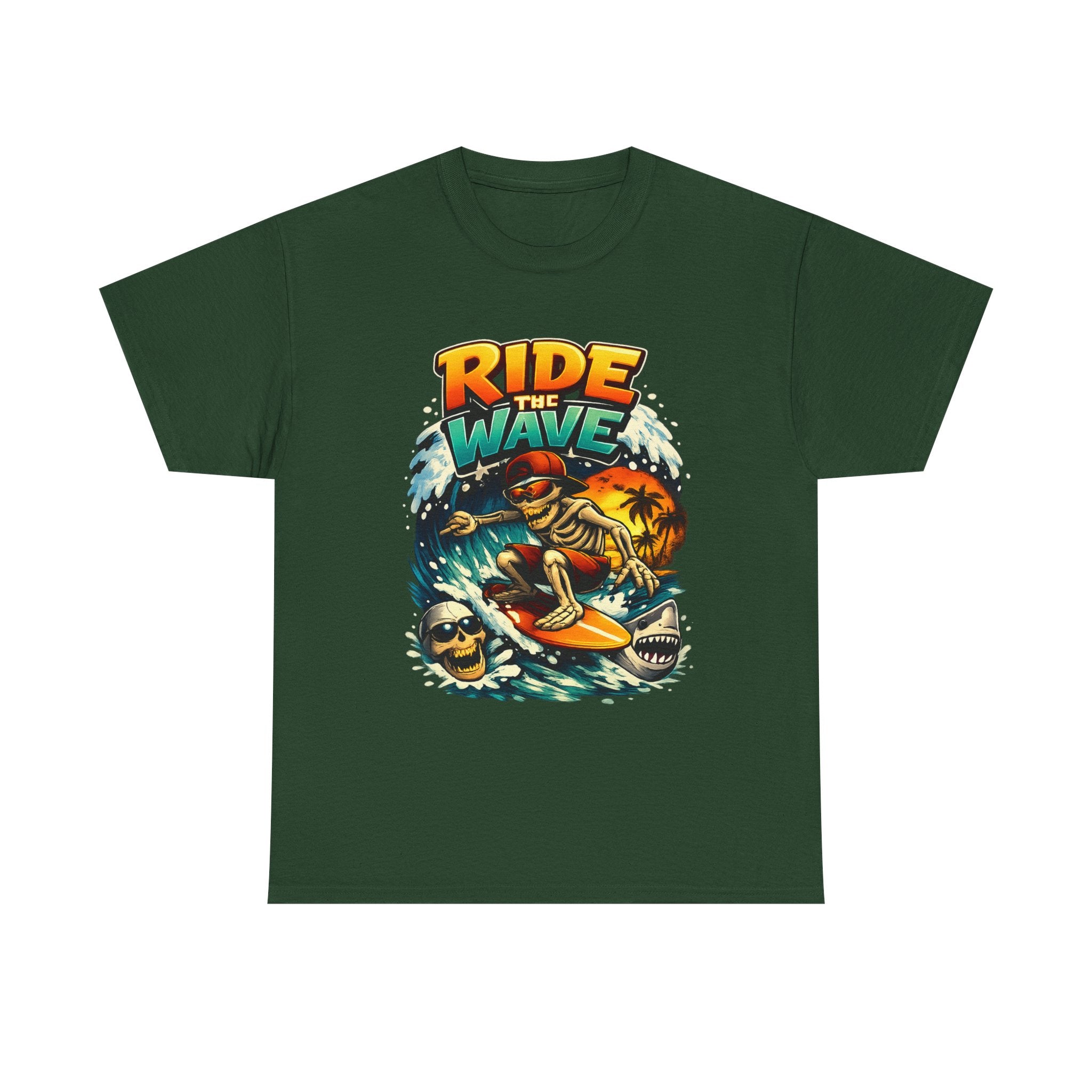 Ride the Wave Surf Skull T-Shirt