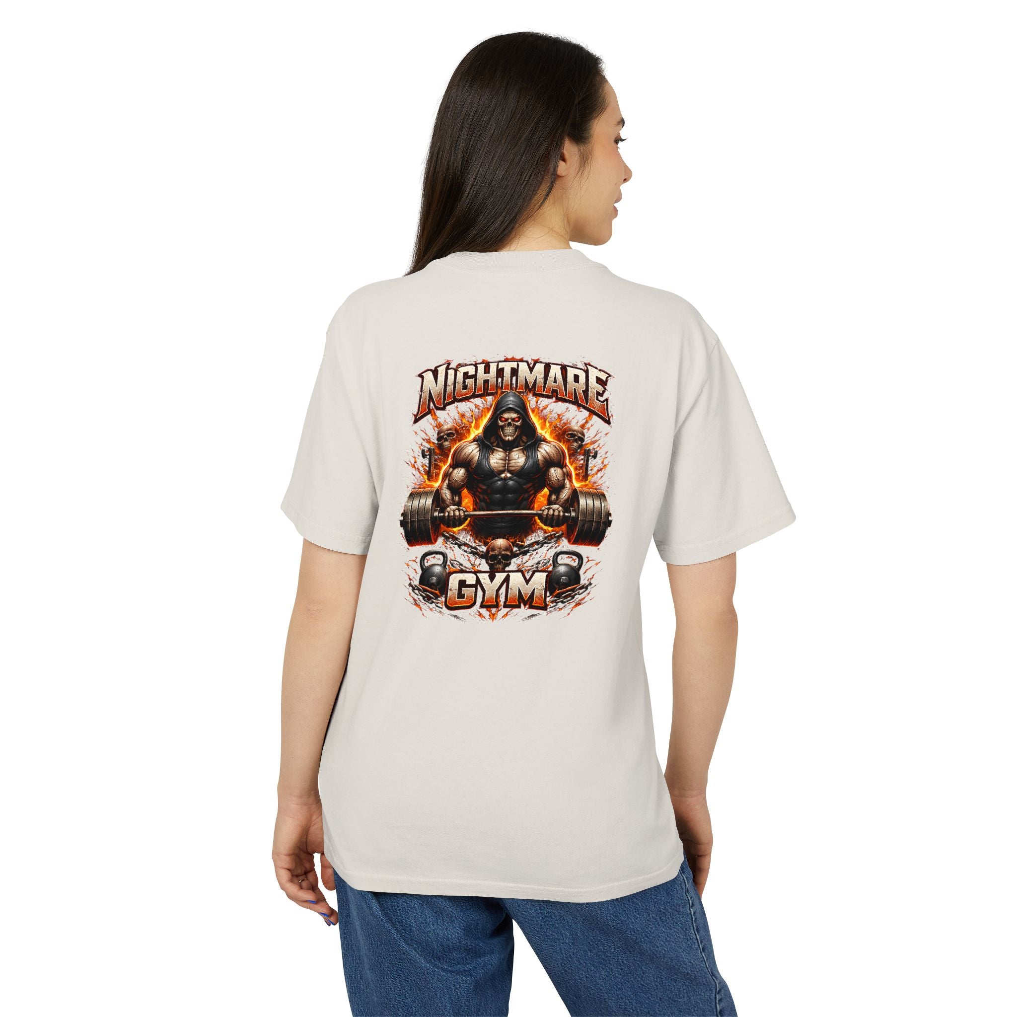 Nightmare Gym Tee — Heavyweight Vintage Workout T‑Shirt