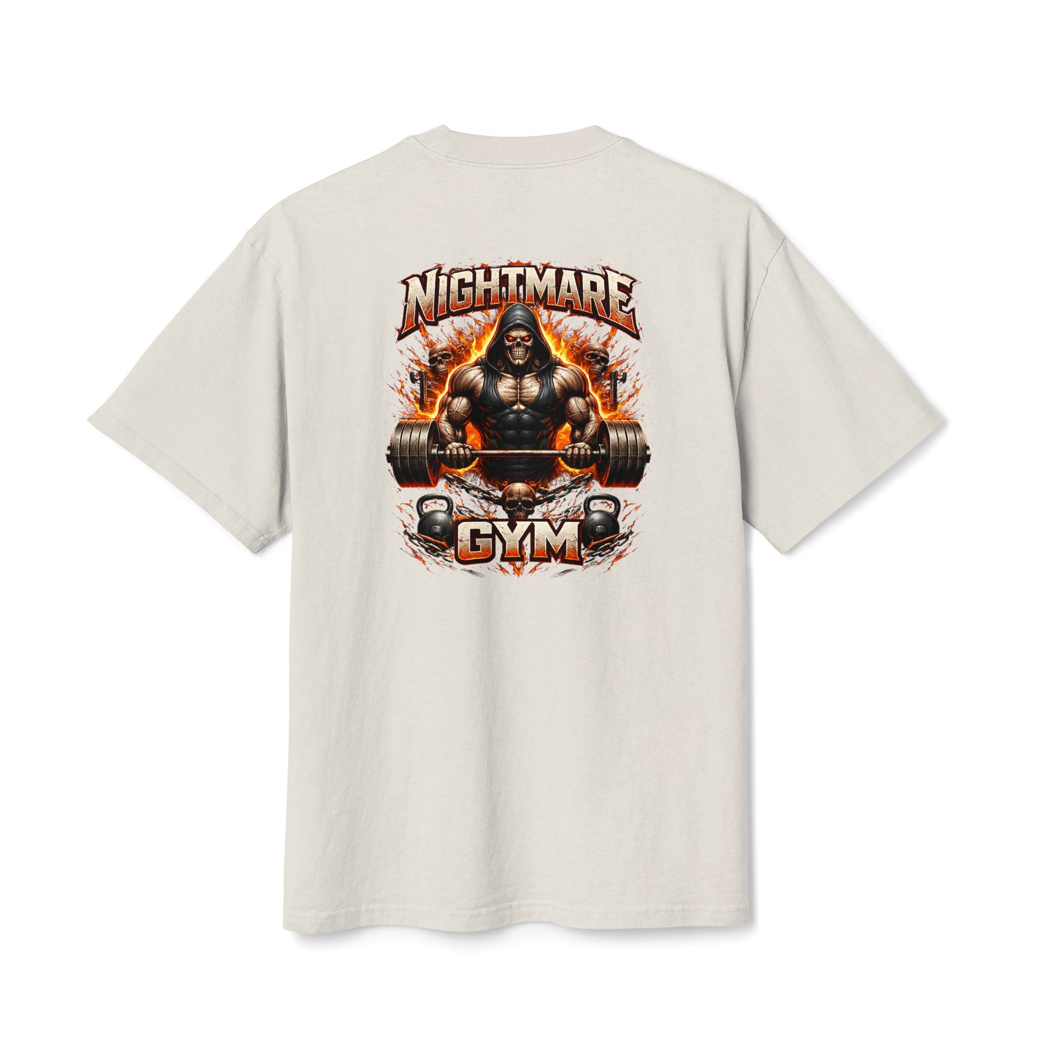 Nightmare Gym Tee — Heavyweight Vintage Workout T‑Shirt