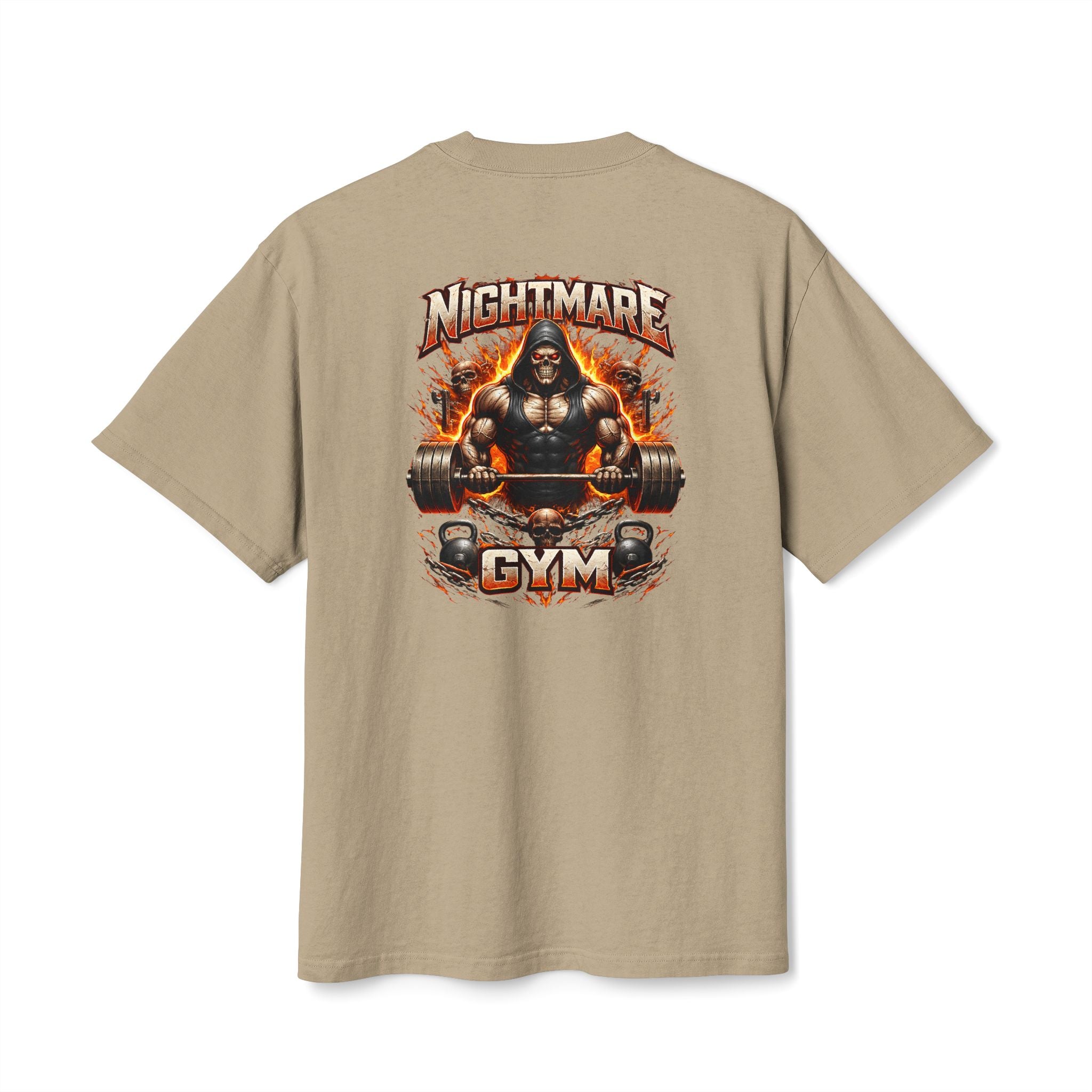 Nightmare Gym Tee — Heavyweight Vintage Workout T‑Shirt