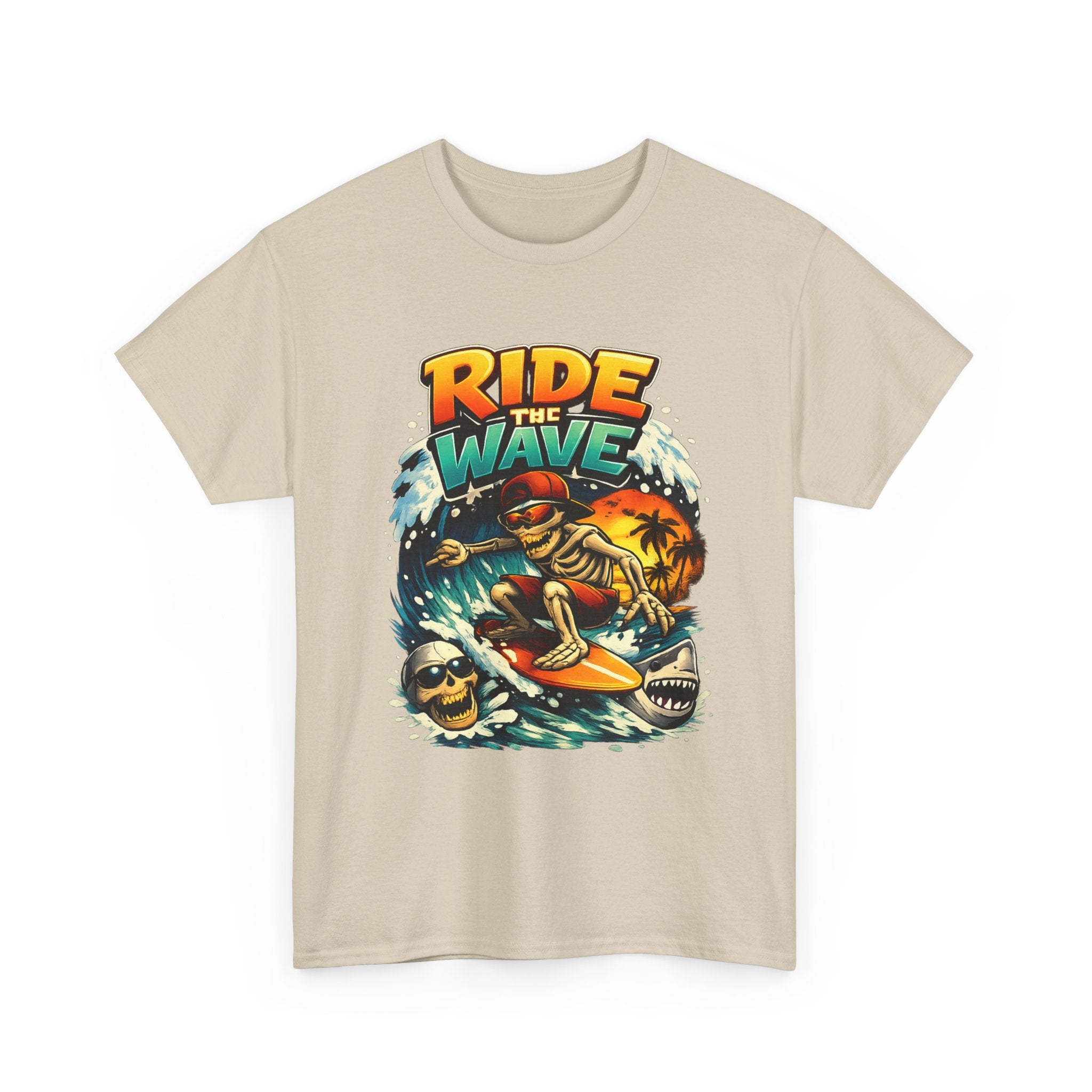 Ride the Wave Surf Skull T-Shirt