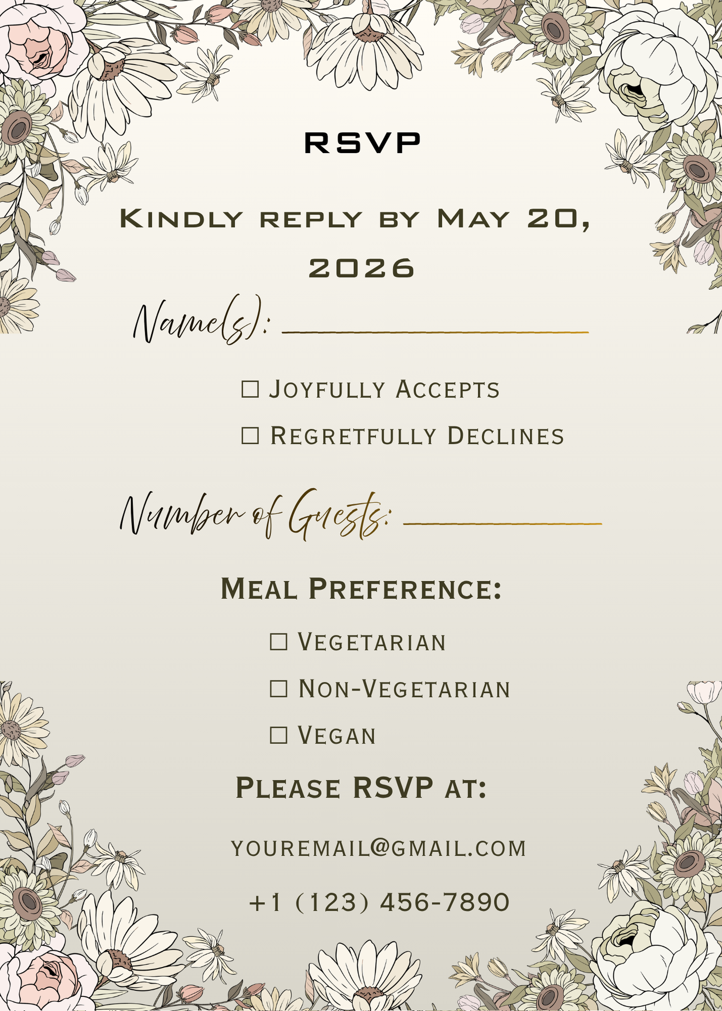 Anniversary Welcome Card & Access Link Template | 5x7 Canva Editable Card | Romantic Floral Invitation Set