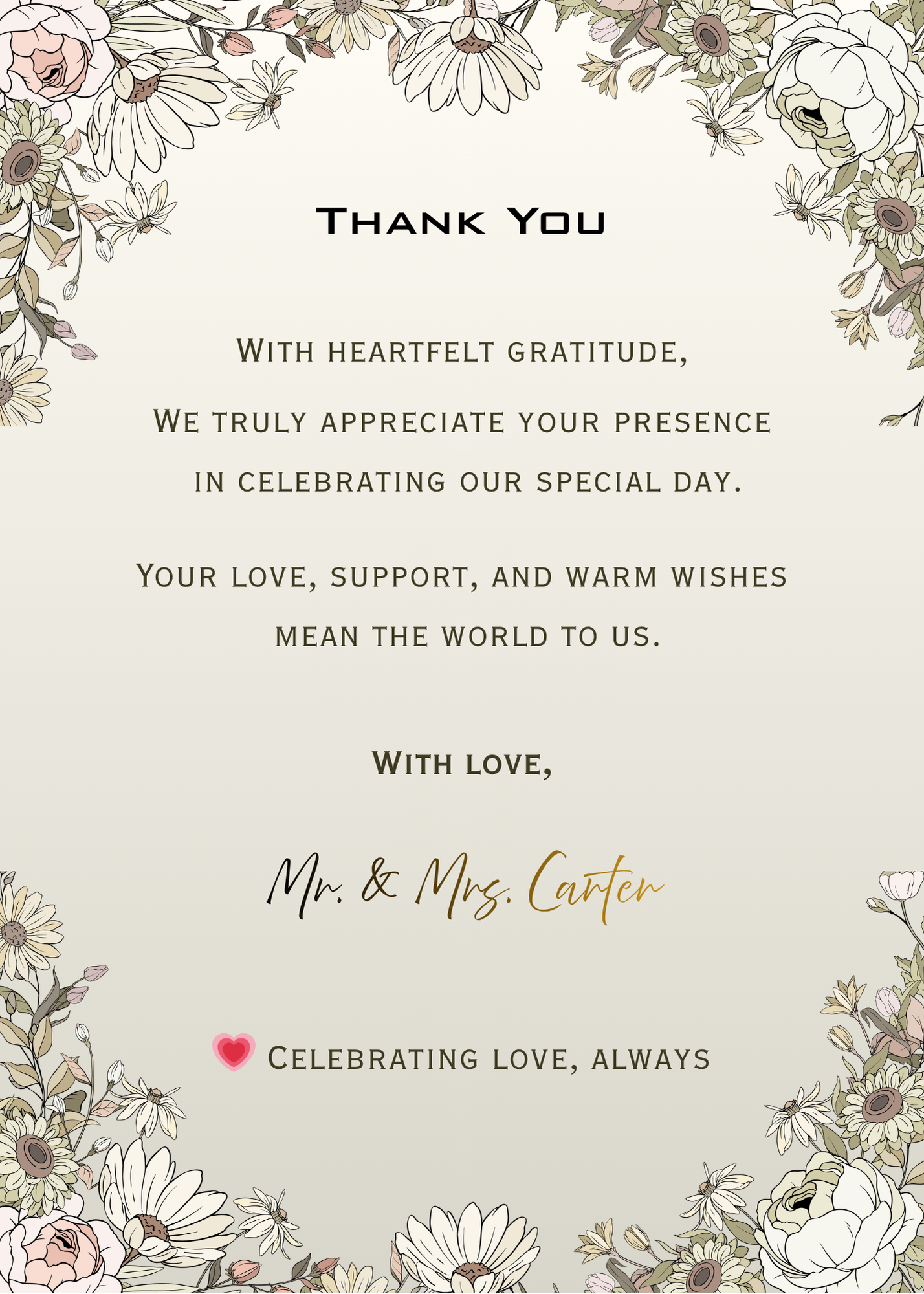Anniversary Welcome Card & Access Link Template | 5x7 Canva Editable Card | Romantic Floral Invitation Set