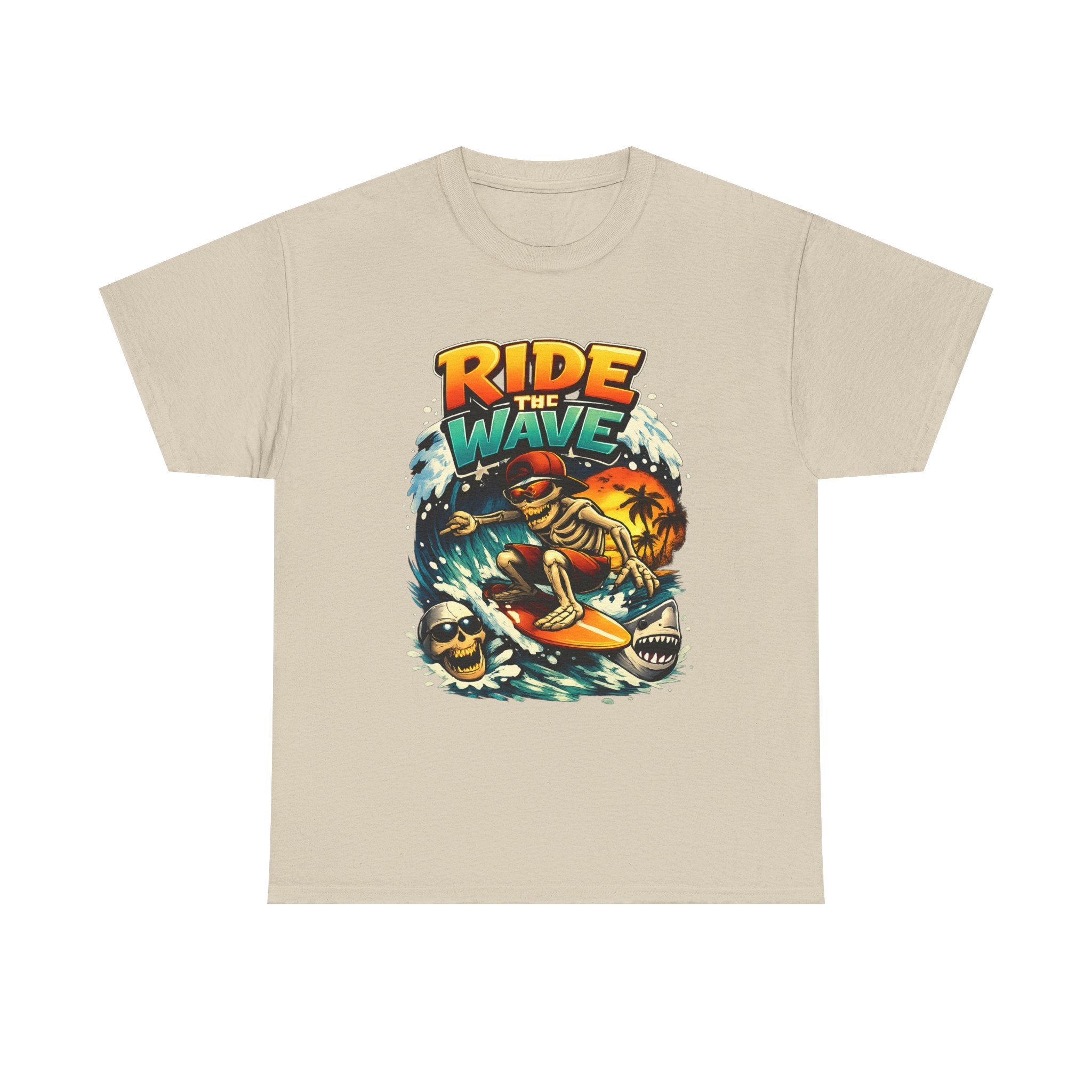 Ride the Wave Surf Skull T-Shirt