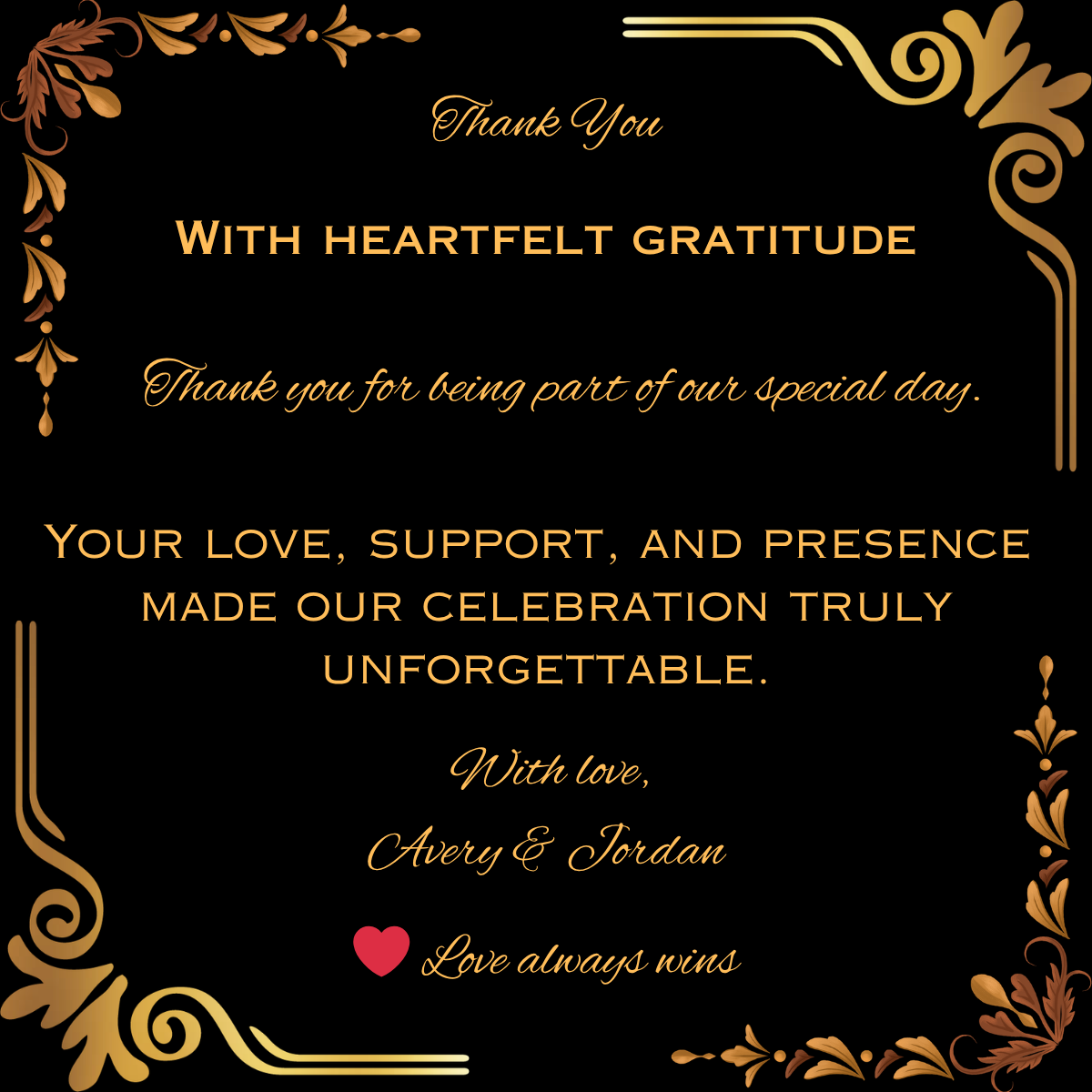 Luxury LGBTQ Wedding Invitation Suite | Editable Canva Template | Black Gold Wedding Invite Set | RSVP, Details & Thank You Cards